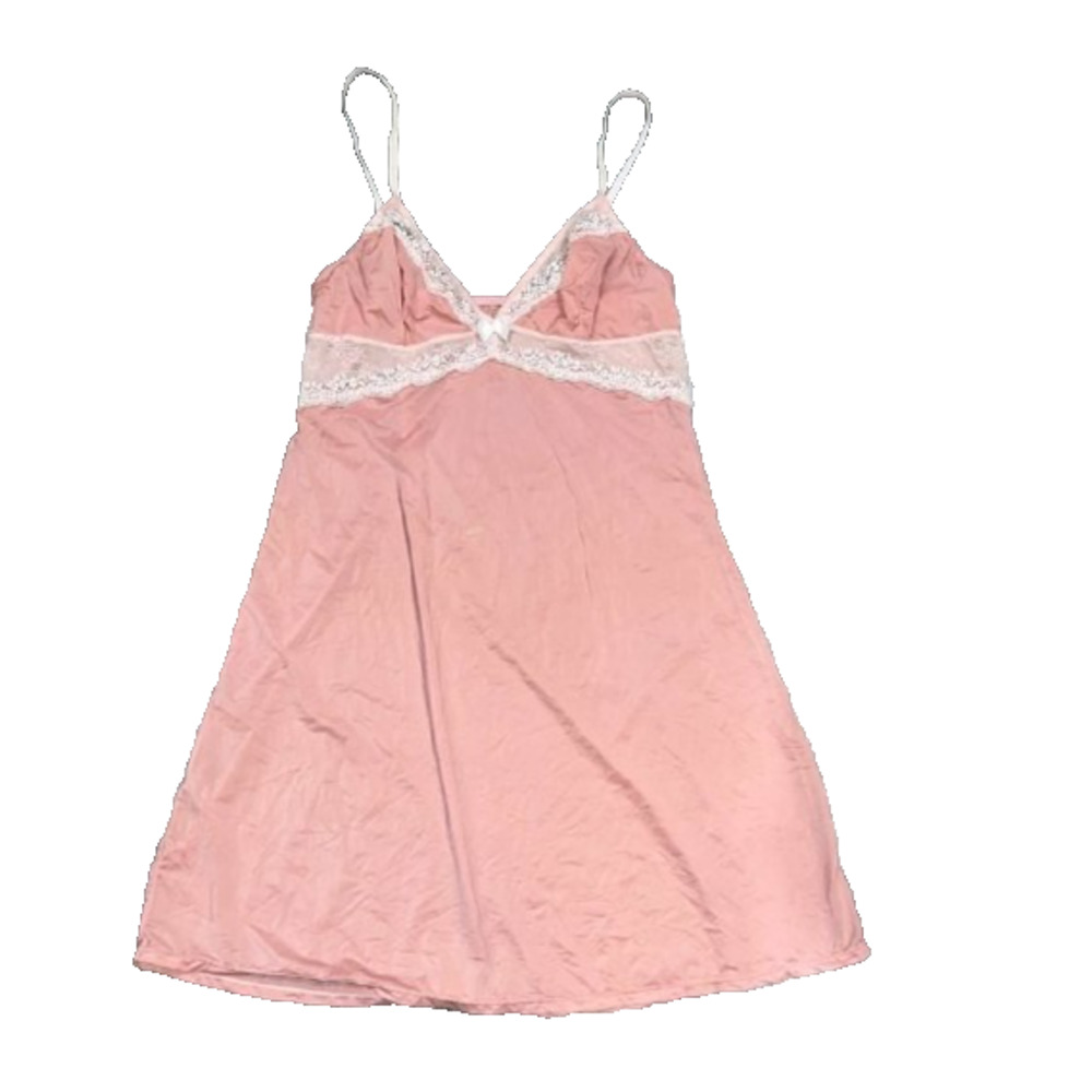 Affinitas Womens Blush Pink Underwire Y2K Nighty dress XS A005492